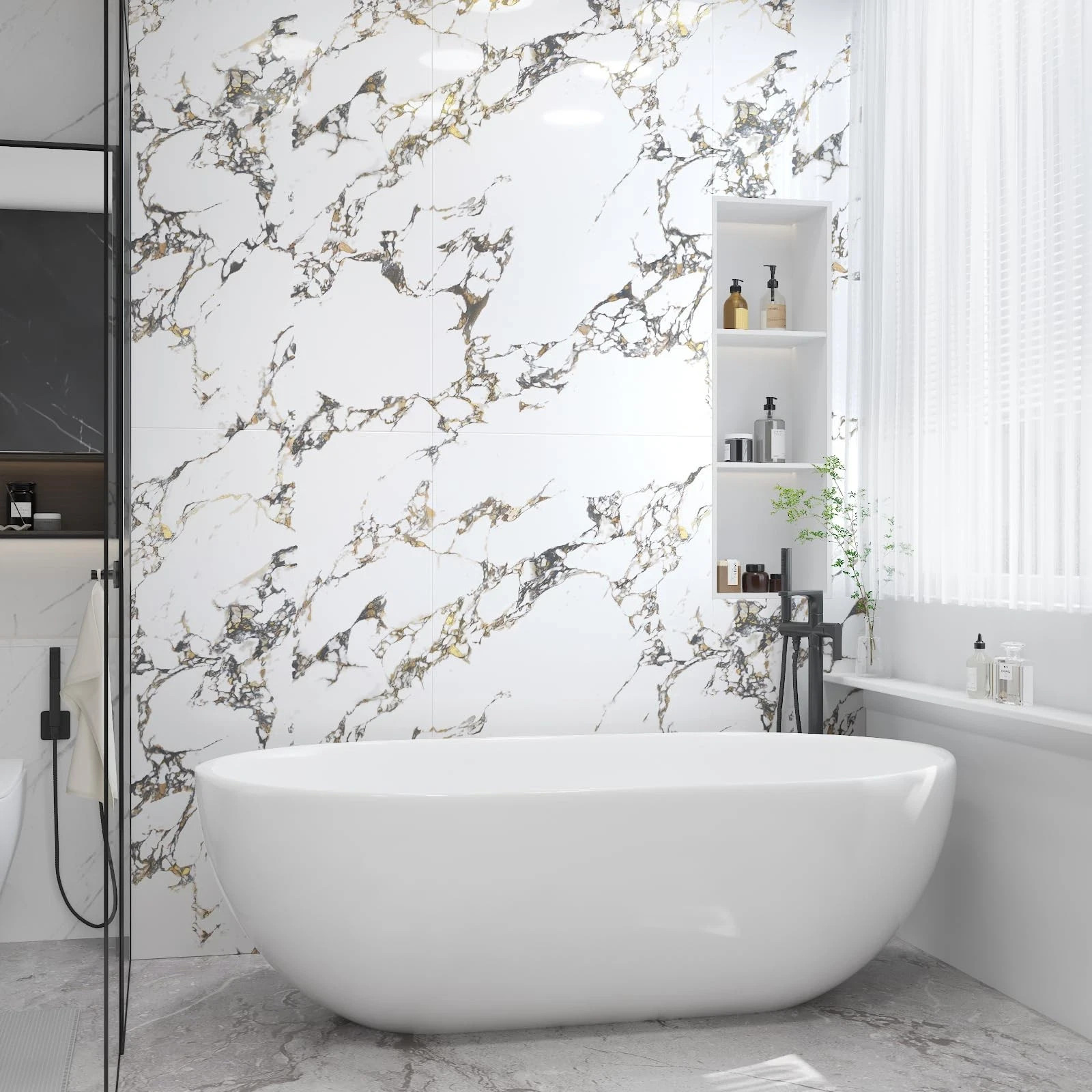 Marble self adhesive Contact Paper kitchen Granite Countertops peel and stick