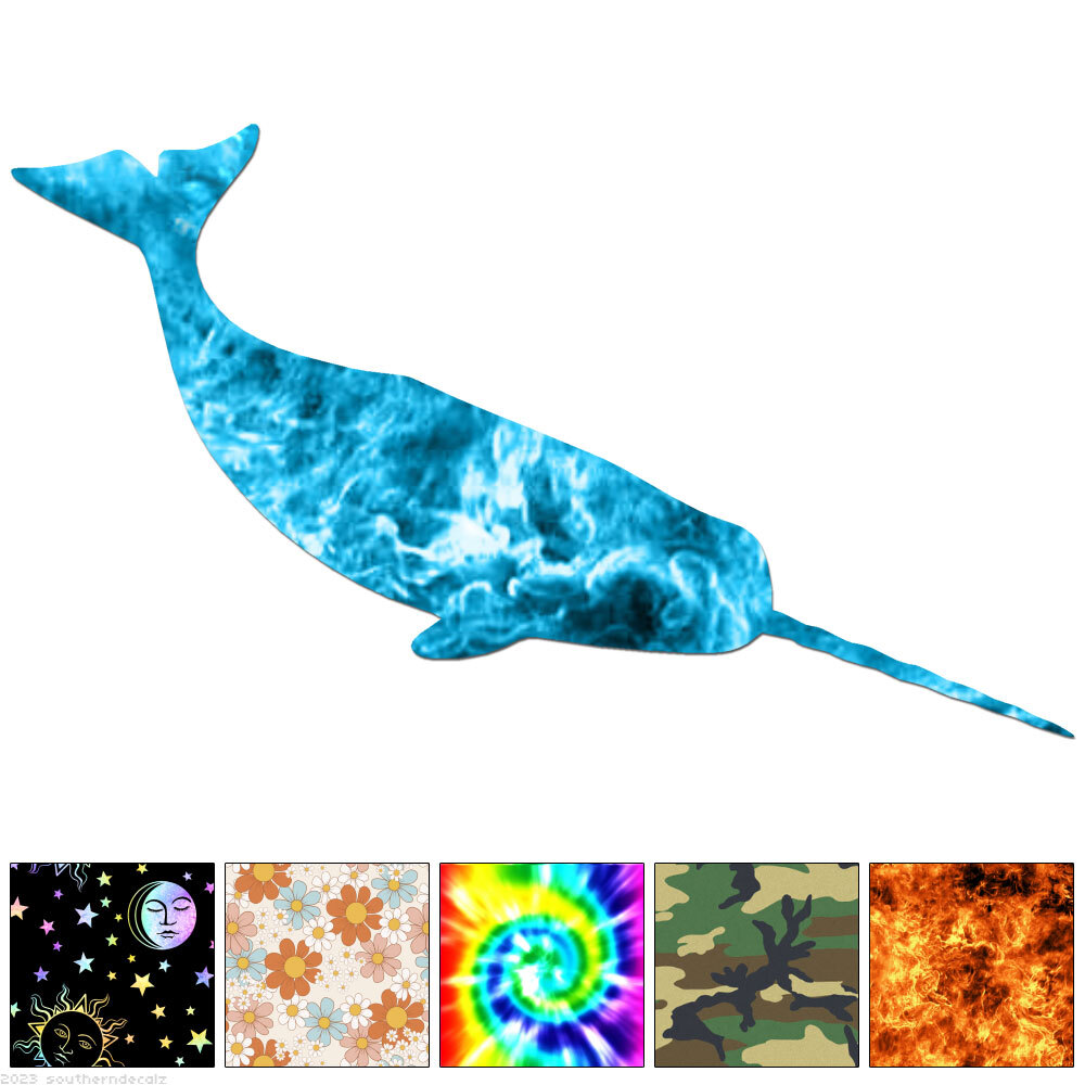 Narwhal – Vinyl Decal Sticker – Multiple Patterns & Sizes – ebn6055