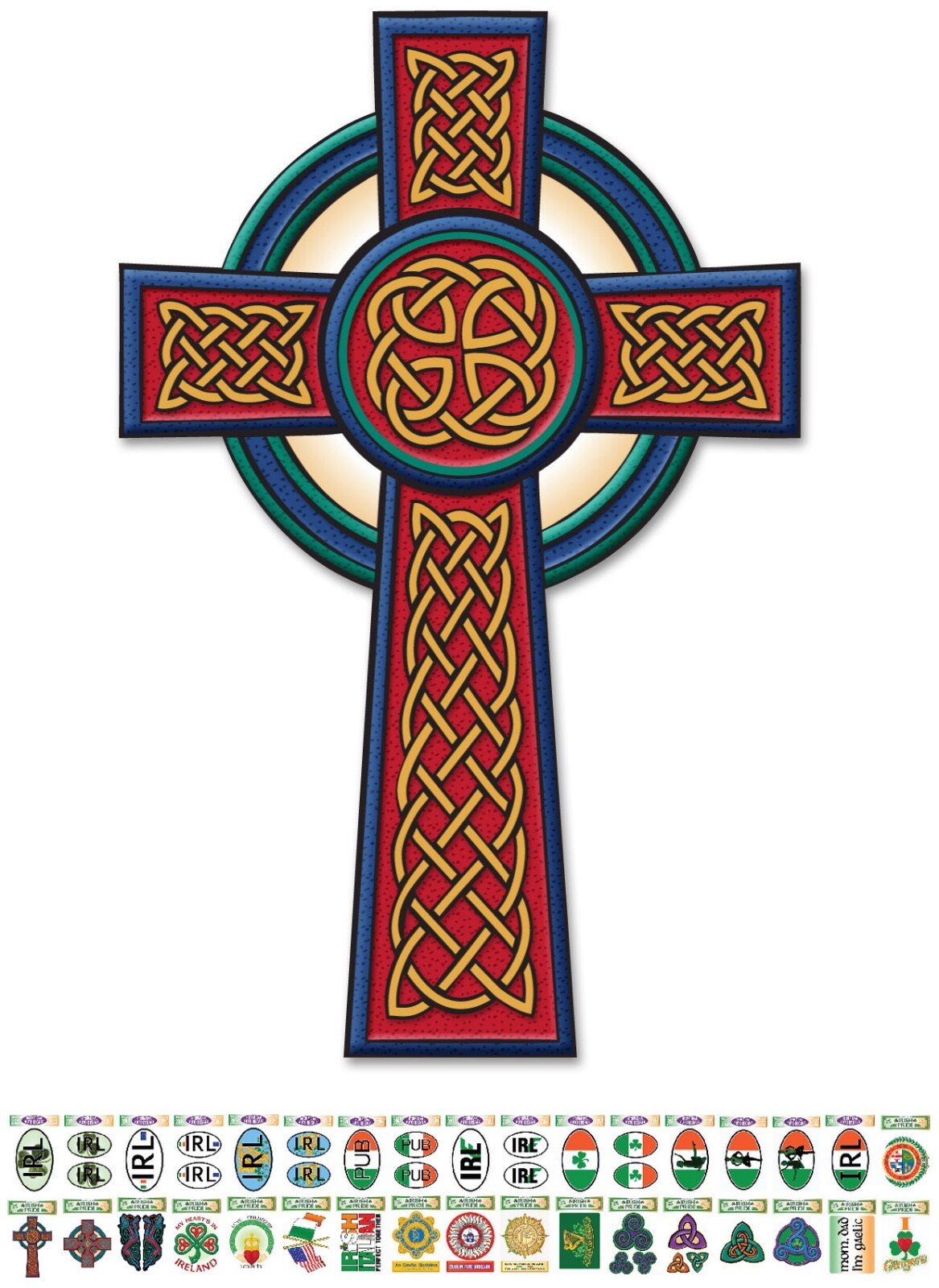 Celtic Passion Cross Ireland Irish Decal Sticker