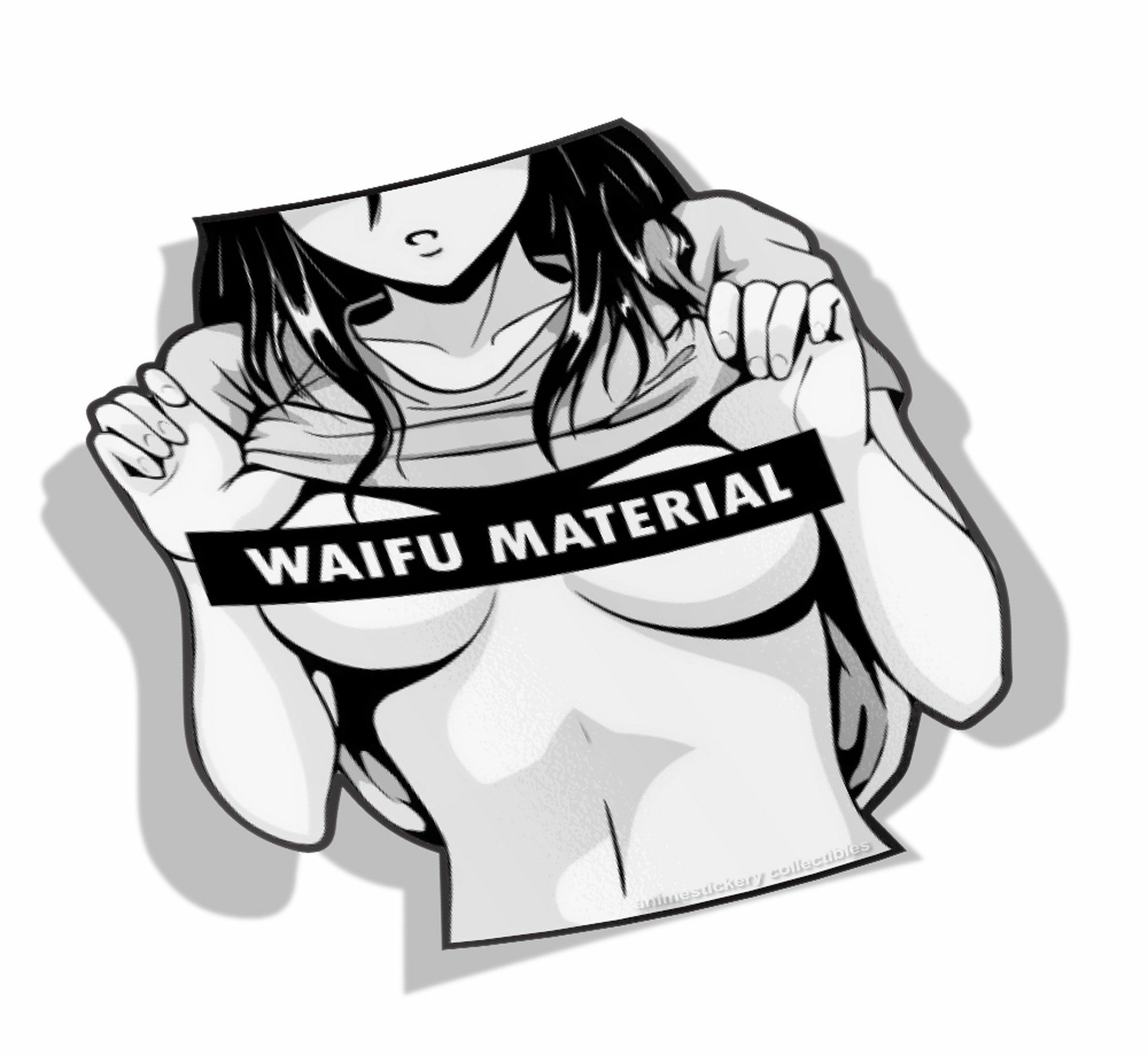 Waifu Material | Anime Vinyl Car Window Stickers
