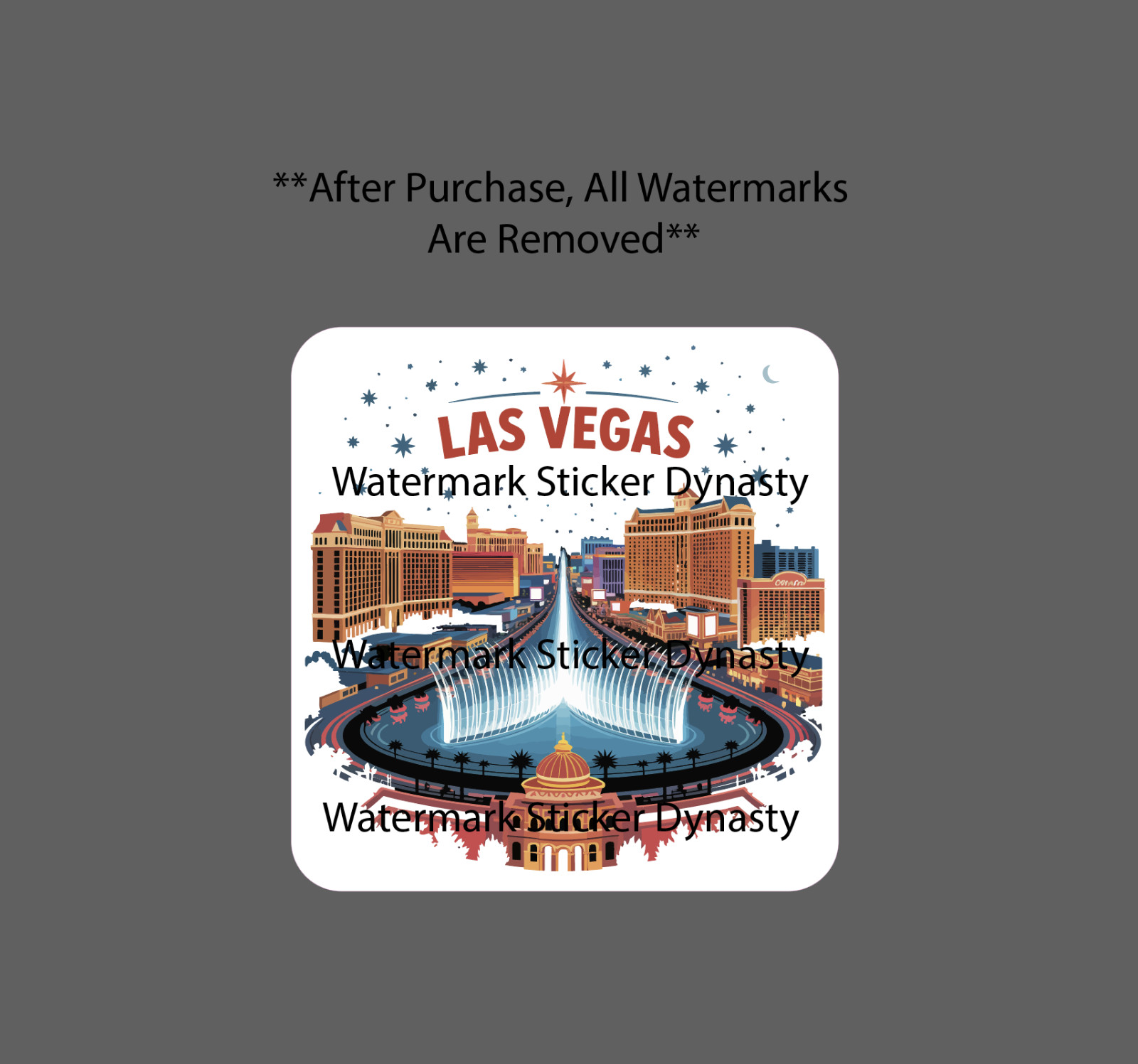 Las Vegas Sticker Waterproof Decal City Nightlife Casino Travel Gift NEW