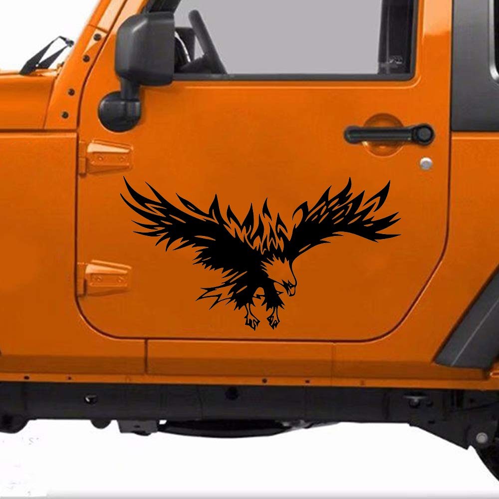 Black Car Decals Vinyl Stickers for Trucks, SUVs, RVs, and Cars 1 Pack