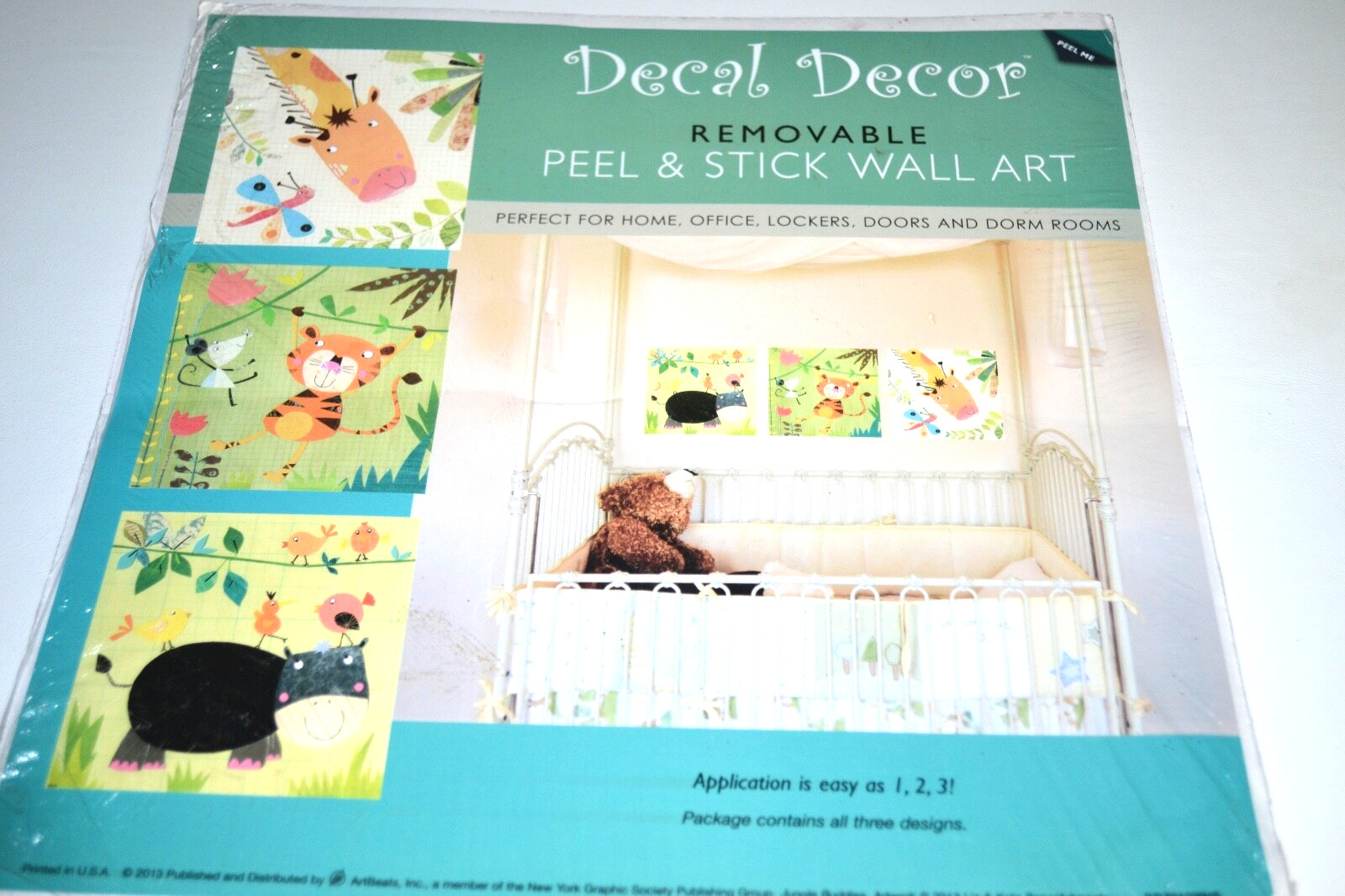 NIP 2013 Peel and Stick Wall Art Children Nursery"Jungle Buddies" Decals