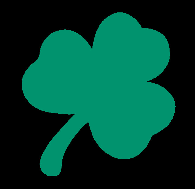 Reflective Vinyl Clover Shamrock Plain Fire Helmet Decal Sticker multiple sizes