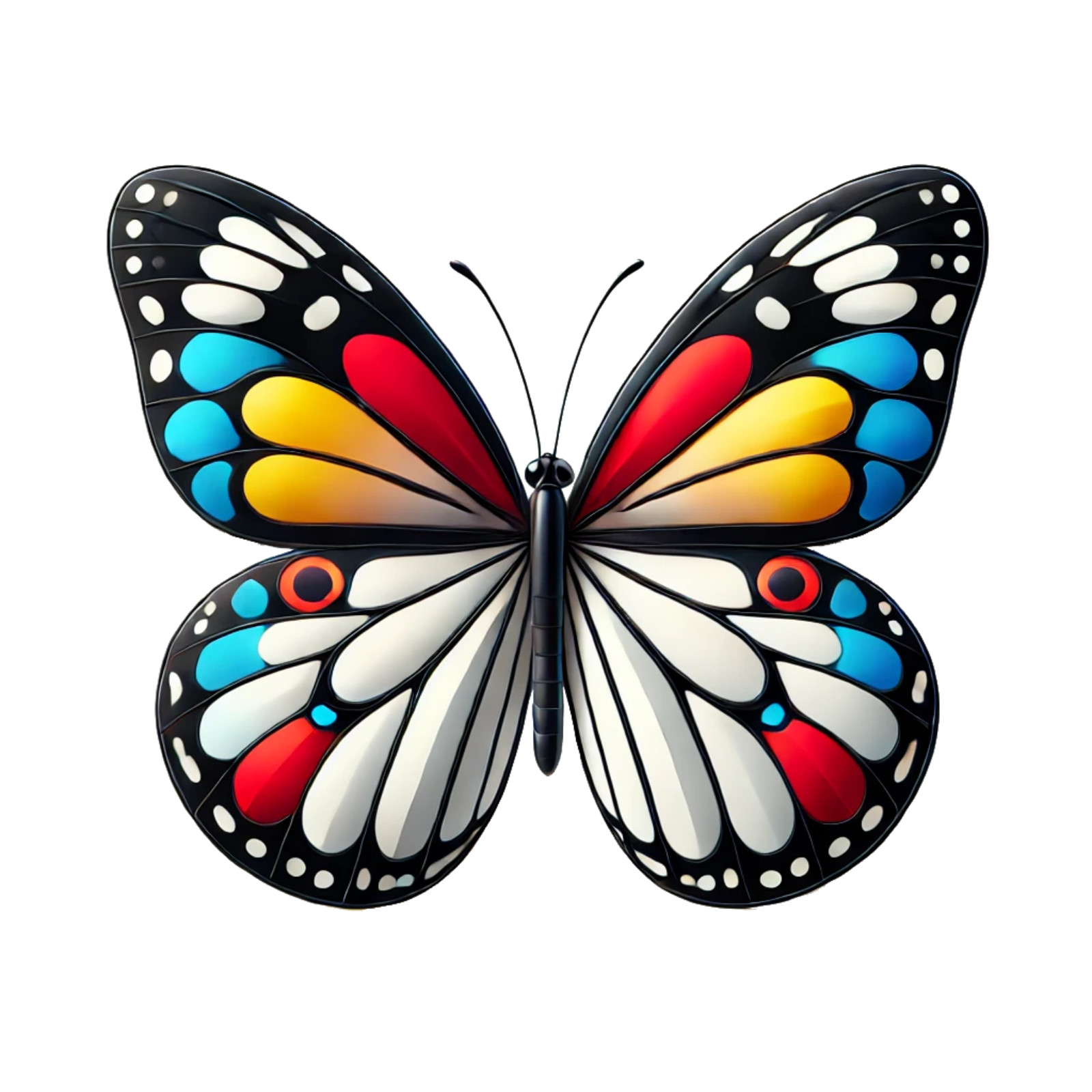 Colorburst Butterfly Sticker Vibrant Fantasy Butterfly Vinyl Decal Art