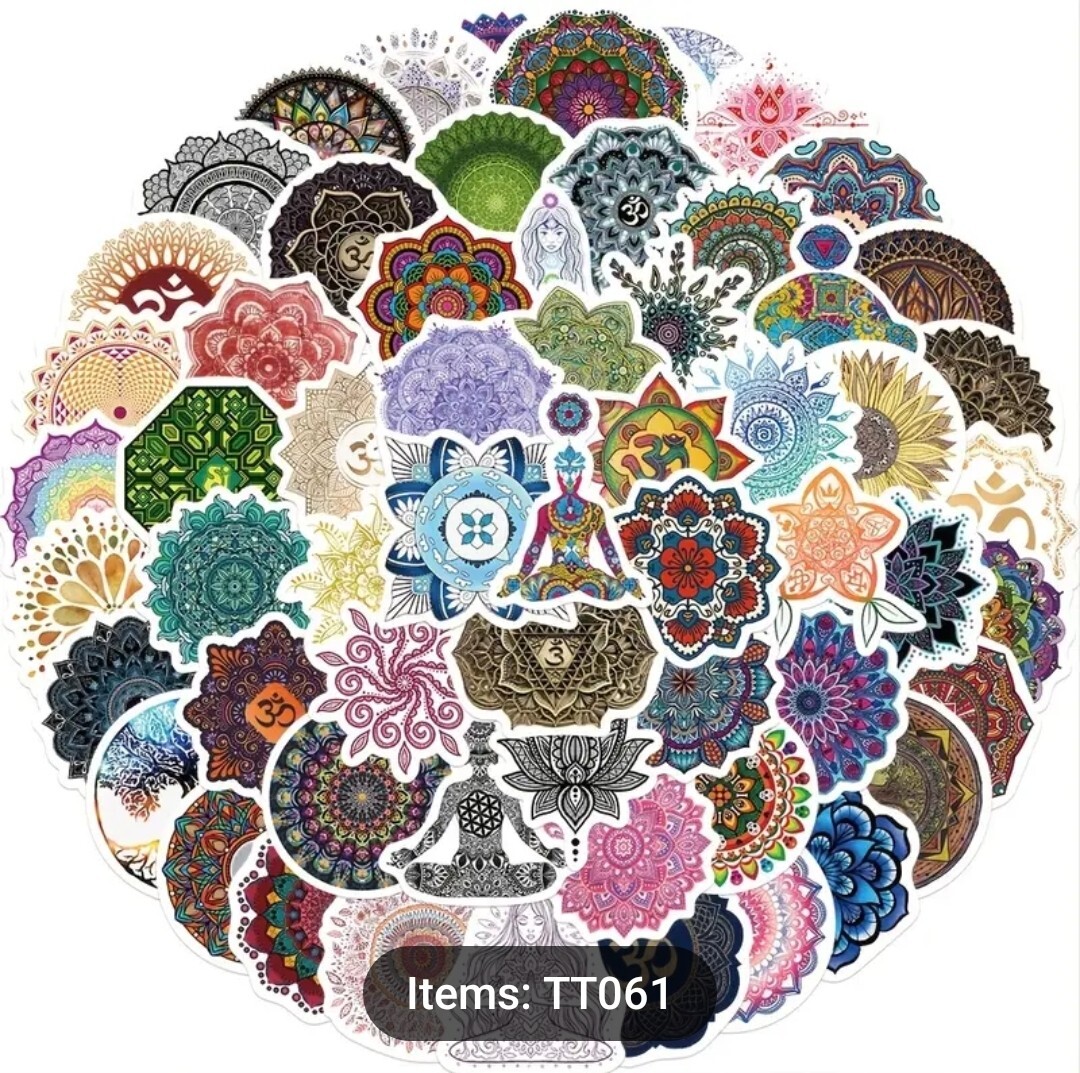 20 PCS Mandalas Yoga Meditation Healing Stickers BRAND NEW