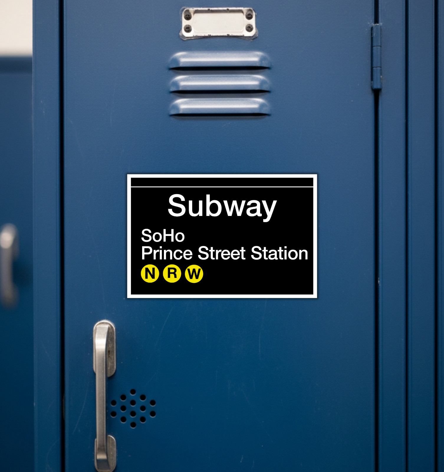 NYC Subway Signs Die Cut Glossy Fridge Magnets