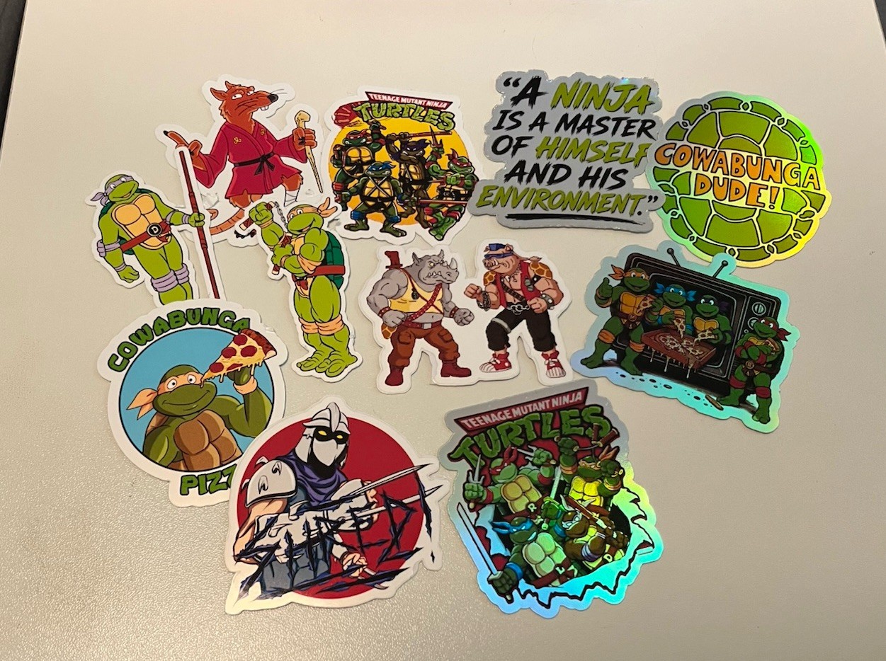 Teenage Mutant Ninja Turtles Mystery Sticker Pack Pizza Box + Coloring Book