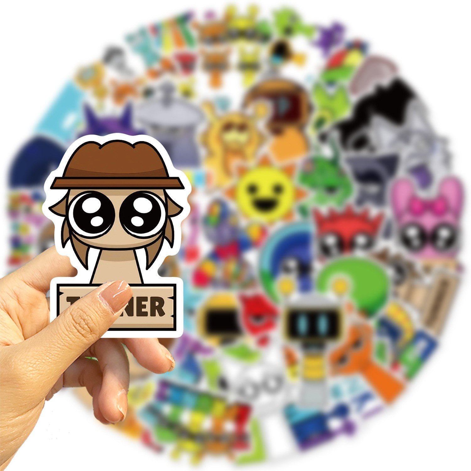 50PCS Sprunki Graffiti Stickers Waterproof Vinyl Laptop Guitar Luggage DIY Decal