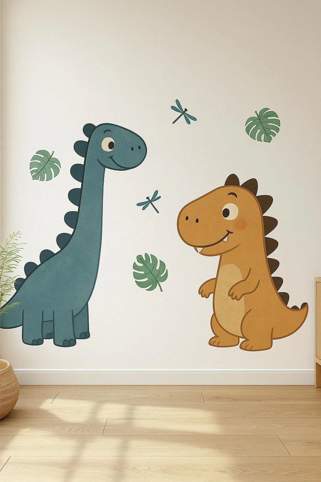 Large Dino Wall Decals | Cute Diplo and Trex Wall Stickers