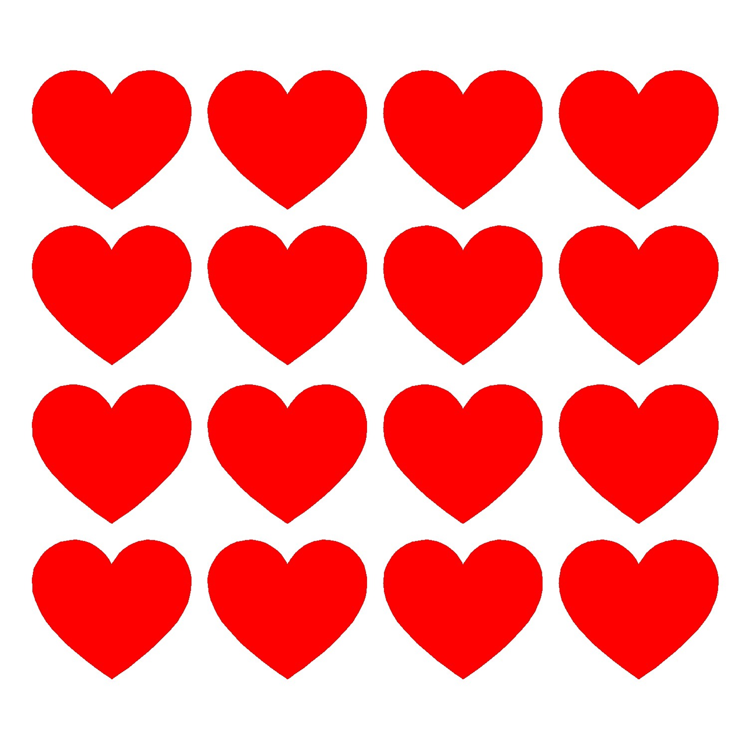 HEART Sticker Decal Love Valentine 1" 1.5" 2" 2.5" 3" 3.5" 4" 4.5" 5" 5.5" 8.5"