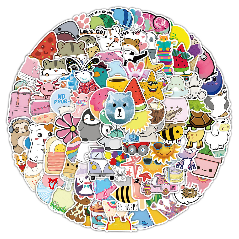 100Pcs VSCO Sticker for Adults Teens Girls Scrapbooking Water Bottles