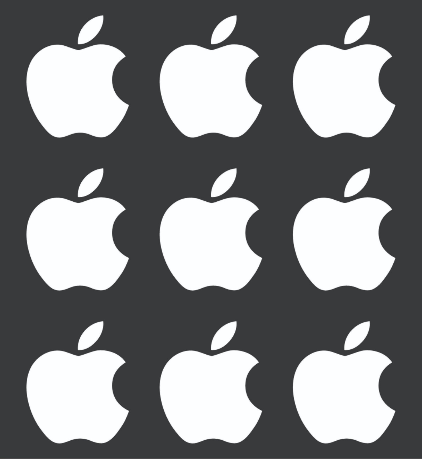 Small Apple logo Vinyl Decals Phone Laptop Small Stickers Apple Set of 12