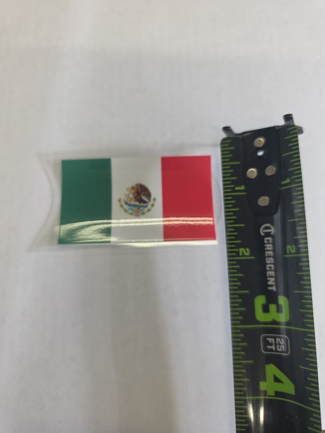 Mexican Flag UVDTF Decal Made In USA Waterproof 3in X 1.5 In