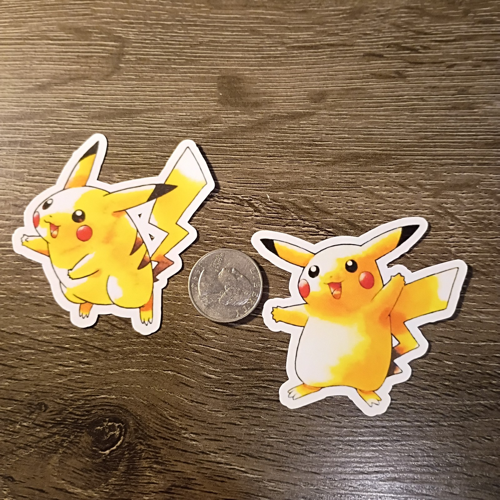 Pikachu Stickers – Lot of 3 – Vinyl, Waterproof, Die-cut – Original Artwork