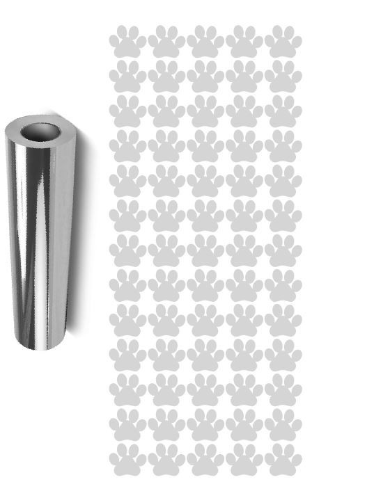 Paw Stickers Sticker Chrome Silver 3/4" DC15 Envelope Seals Arts & Crafts Vinyl