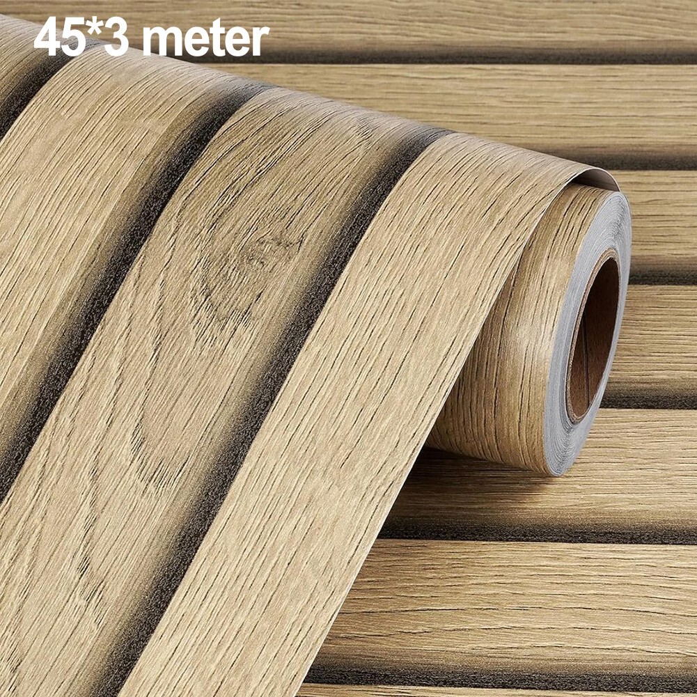 45CM*3 Meters Waterproof Imitation Wood Grain Wall Stickers For Wall Renovation