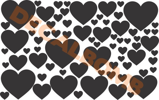 70+ POLKA DOT " HEART " Wall Decals / stickers – 9 COLORS bedroom kids room