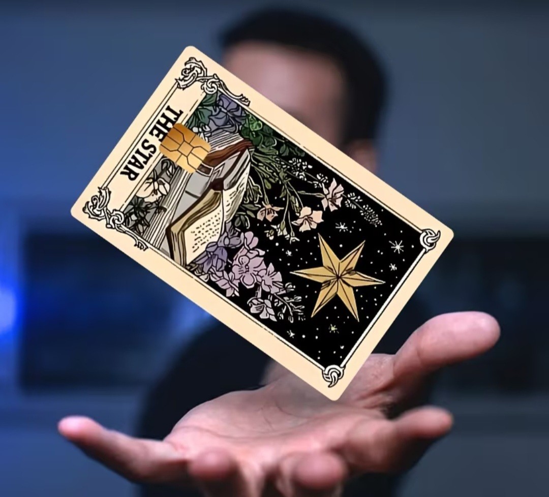 Set of 3 Moon Star Sun Tarot Card Credit Debit Card Sticker Skin Free Shipping