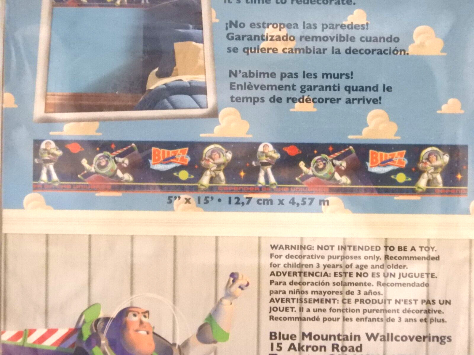Set of 3 Disney Toy Story 15-foot Wall Border Decor for Kids Bedroom 5" tall