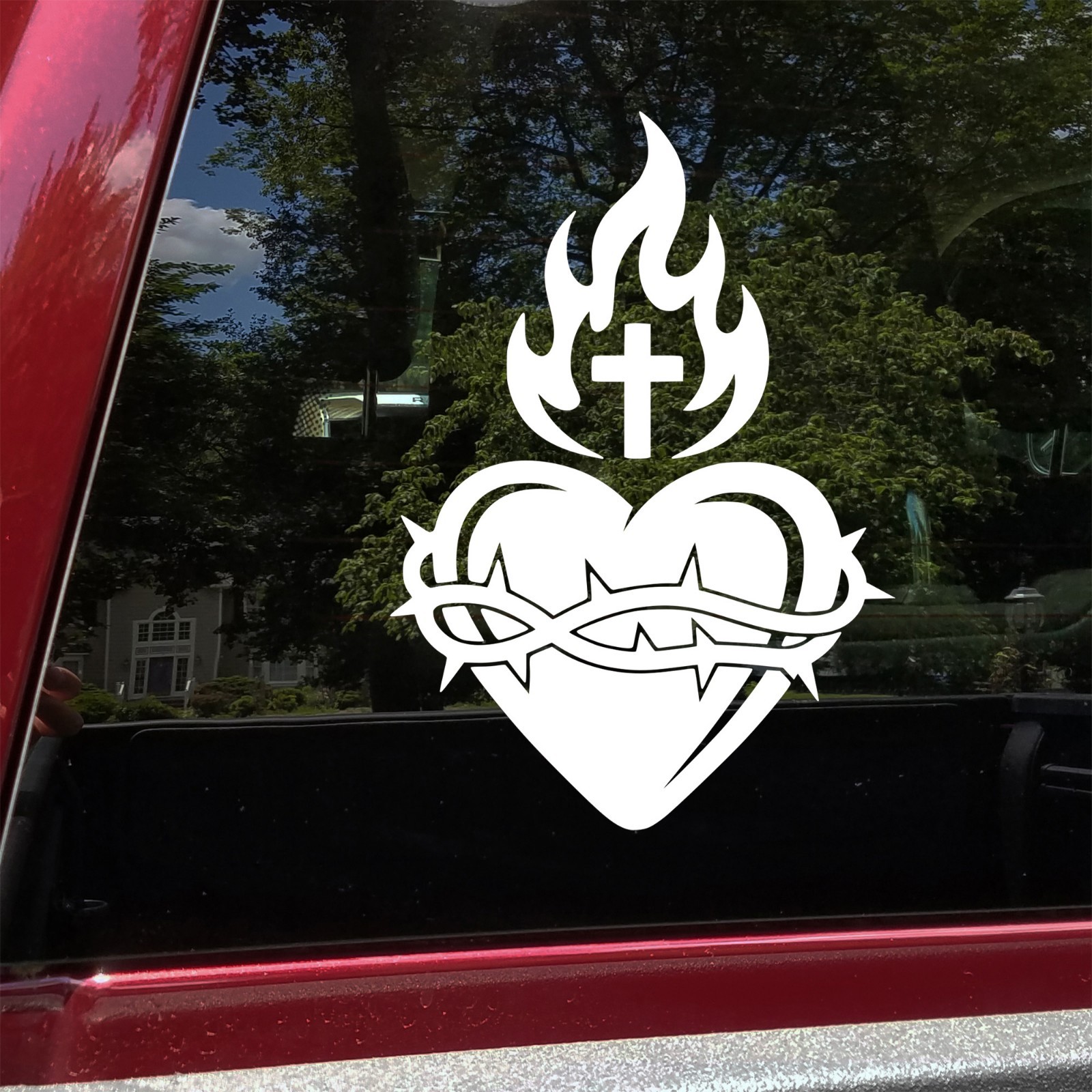 Sacred Heart of Jesus Vinyl Decal – Catholic Christian Symbol – Faith Sticker