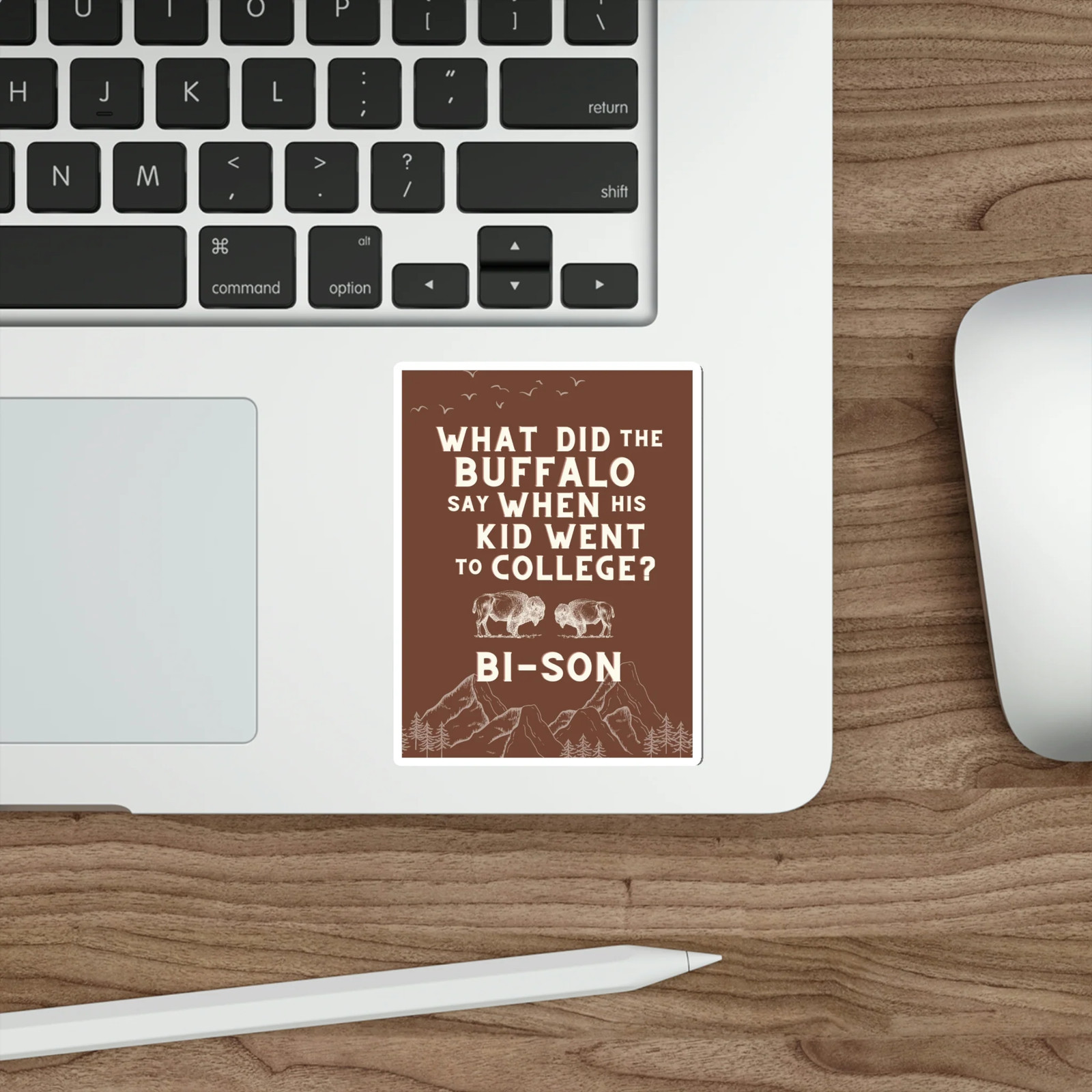 Buffalo Dad Joke Vinyl Sticker