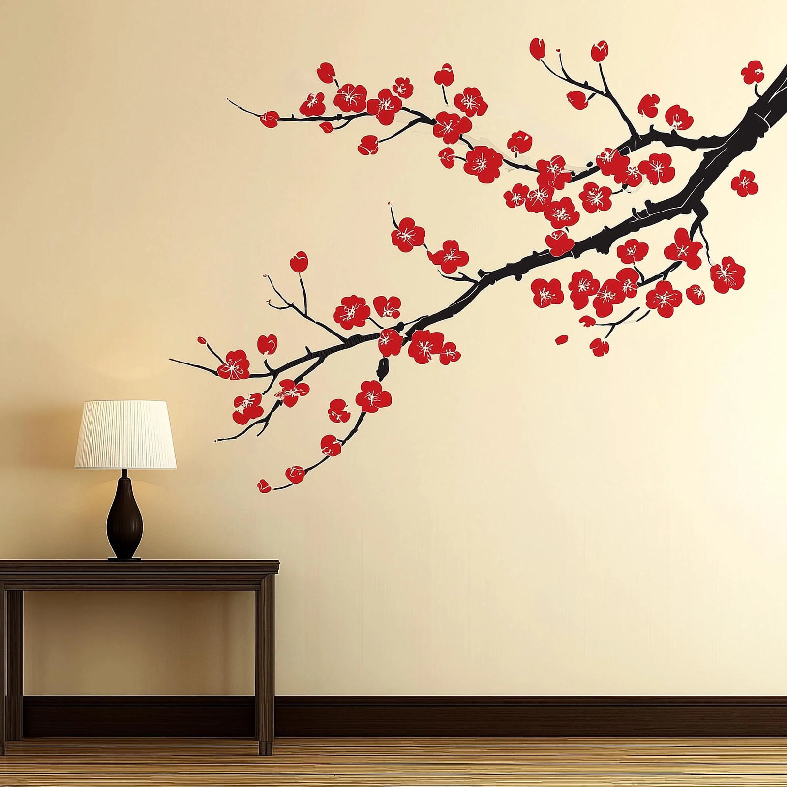 Plum Blossom Wall Decal | Chinese Sakura Branch Vinyl Sticker