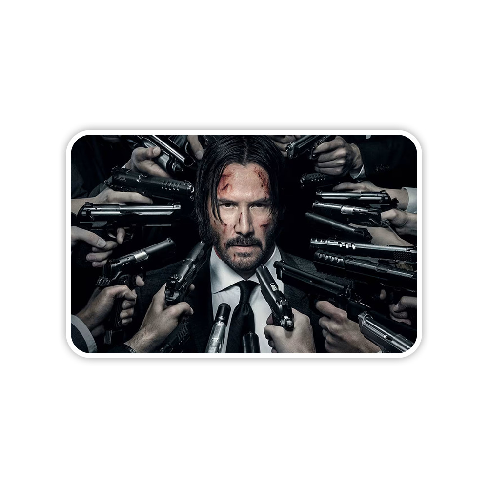 John Wick Sticker 3.5 Inch Vinyl Decal Waterproof Indoor/Outdoor Movie