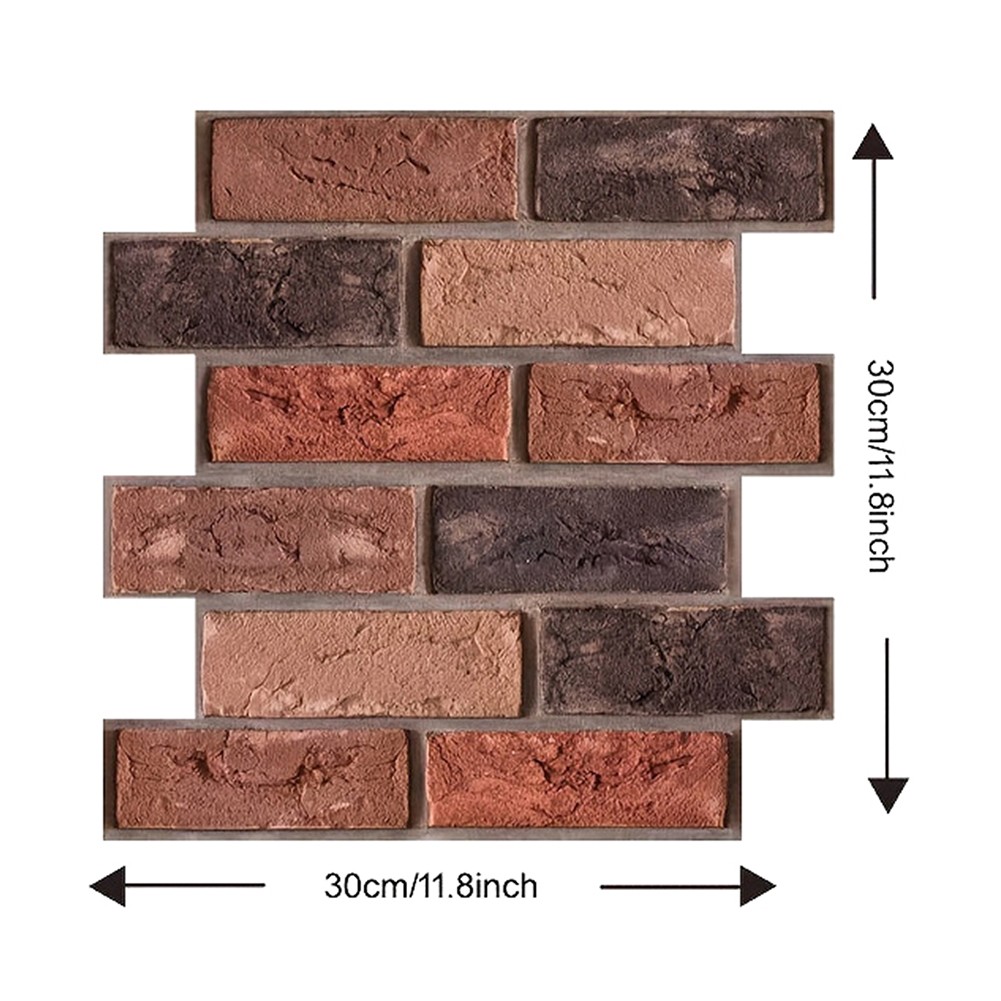 10-100X 3D Tile Brick Wall Sticker Self-adhesive Waterproof Foam Panel Wallpaper