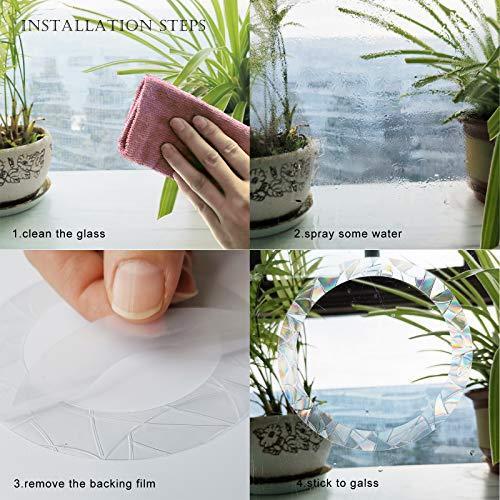 Ring and Circle Static Window Clings Anti Collision Window Decals for Bird
