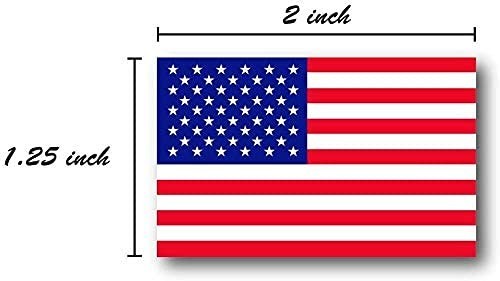 Weather Resistant USA Flag Stickers – 500 Patriotic Decals, 1.25" x 2.125" Outdo