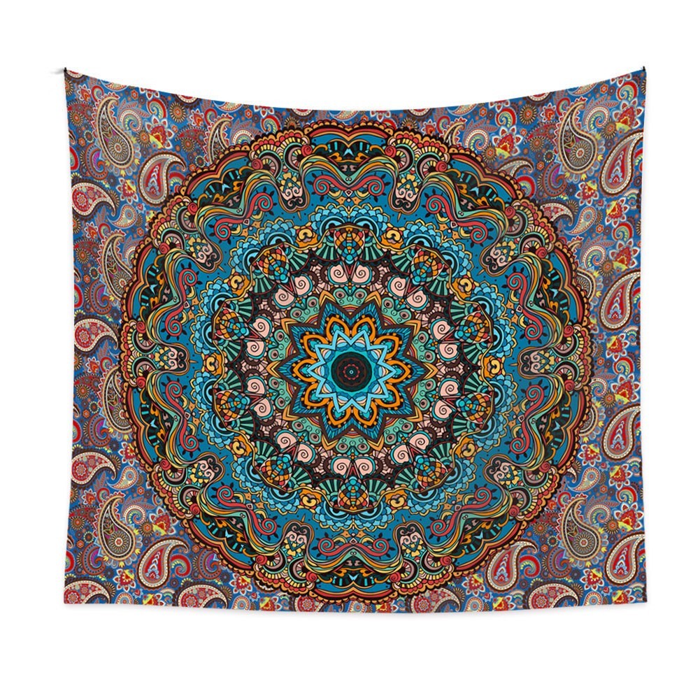 Bohemian Mandala Tapestry for Home Decor Vibrant Colors and Intricate Design