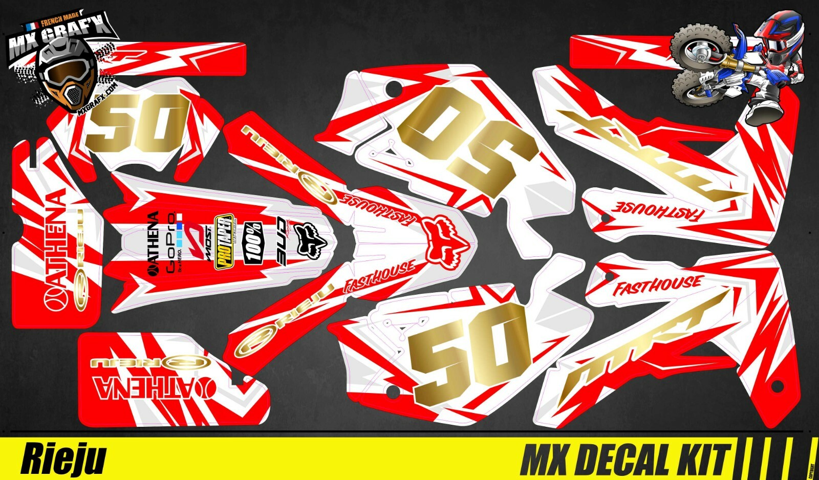 Moto Decal Kit For Rieju MRT MRT Pro – Red Camo