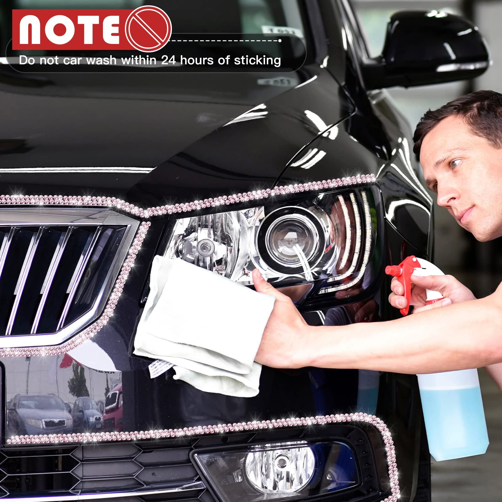 32.8Ft Self-Adhesive Rhinestone Car Trim for Interior and Exterior Decoration