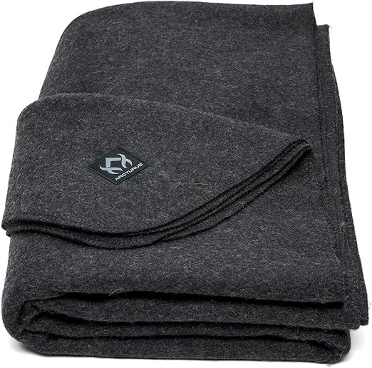 Arcturus Military Wool Blanket – Warm, Thick, Washable – Great for Outdoors, Cam