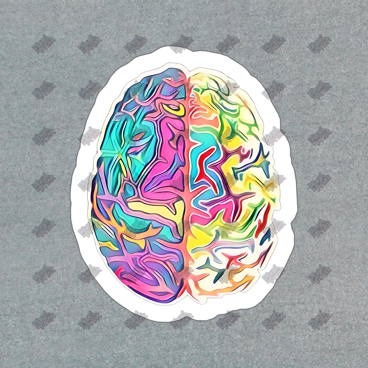 Colorful Brain Vinyl Sticker Creative Art Decal for Home, Laptop & #796285