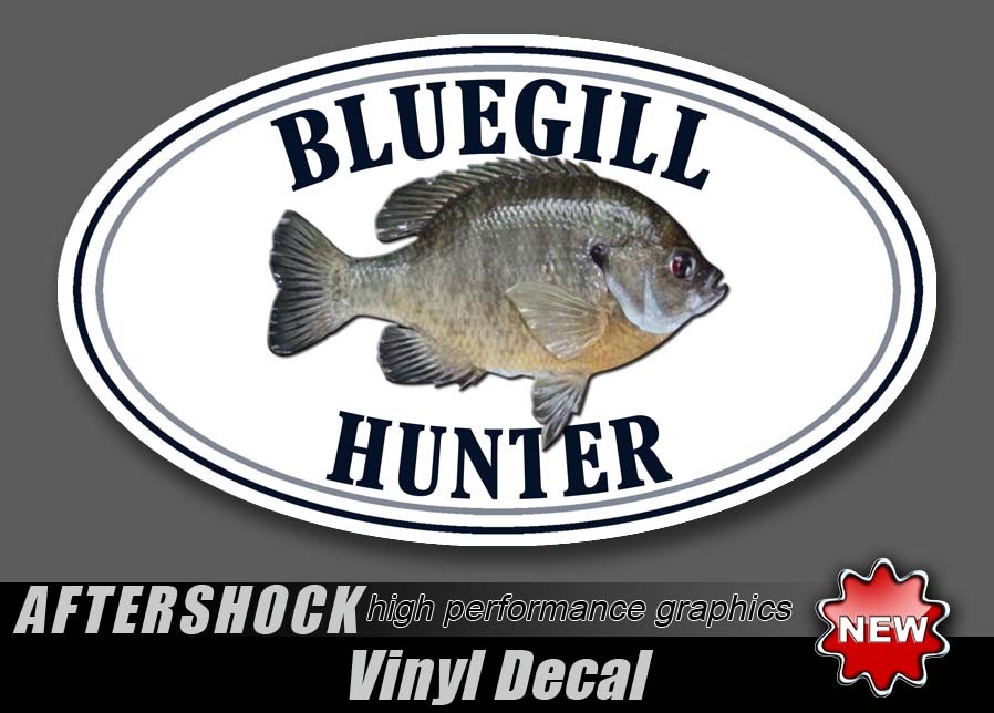 Bluegill Fishing Decal Sticker Fish Hunter Bass Pond Boat Lake Summer Bream USA