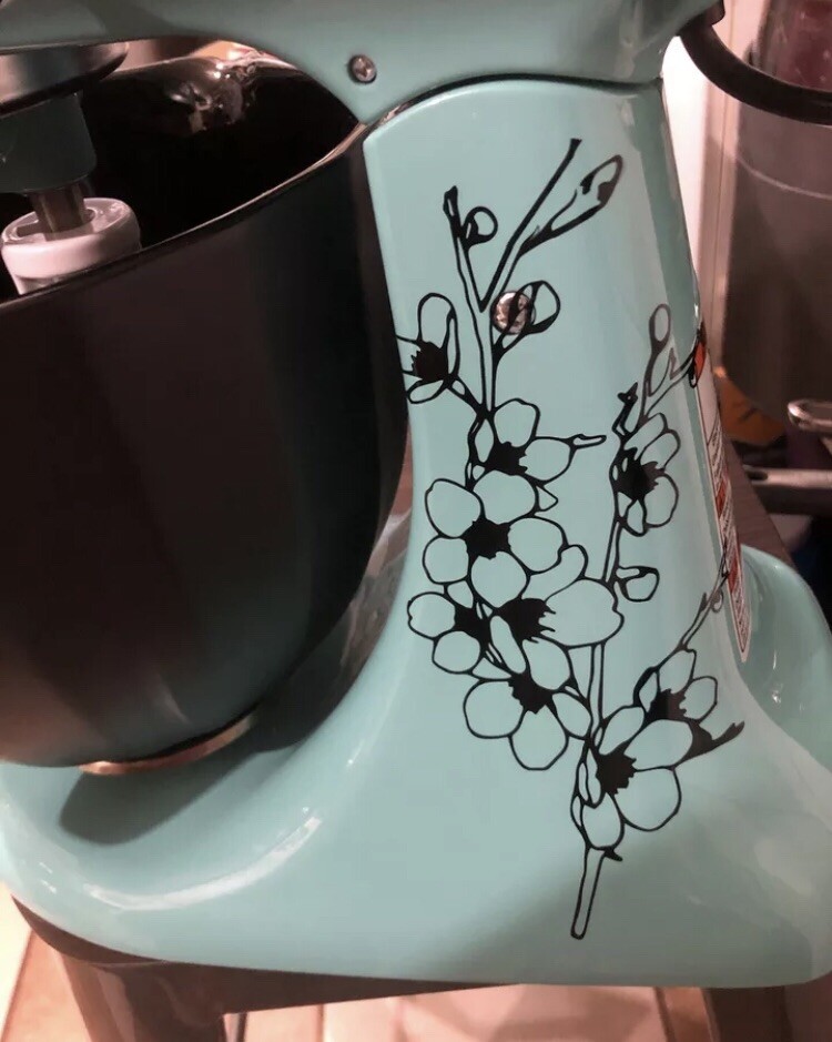 BEAUTIFUL Cherry blossom Vinyl Decal, 9 Inches. PINK*
