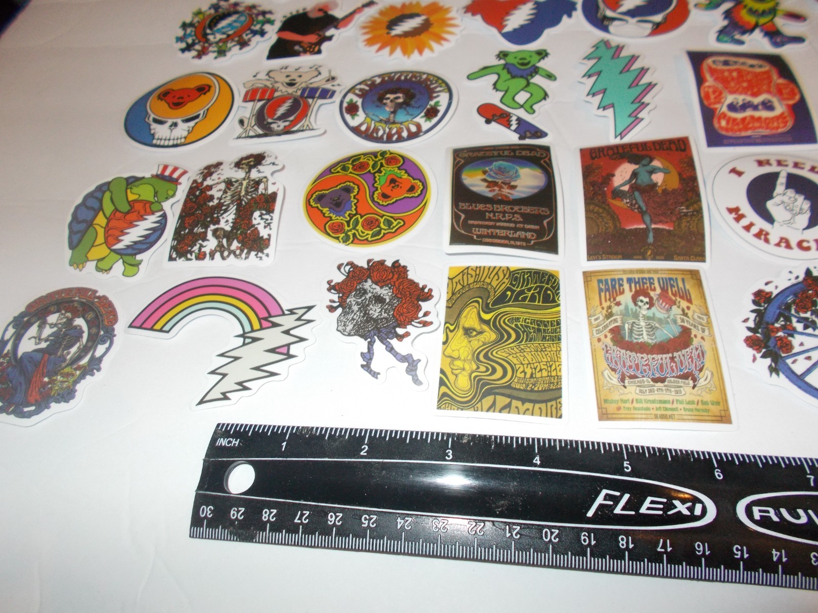 100 Different Grateful Dead Stickers, 60th Anniversary of the Grateful Dead 2025