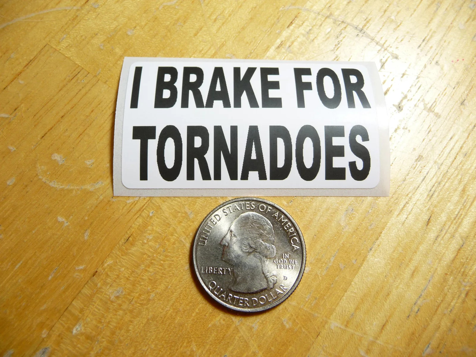 I BRAKE FOR TORNADOES STICKER DECAL 1 – 50 BULK PACK FUNNY WEATHER BUG HUNTER