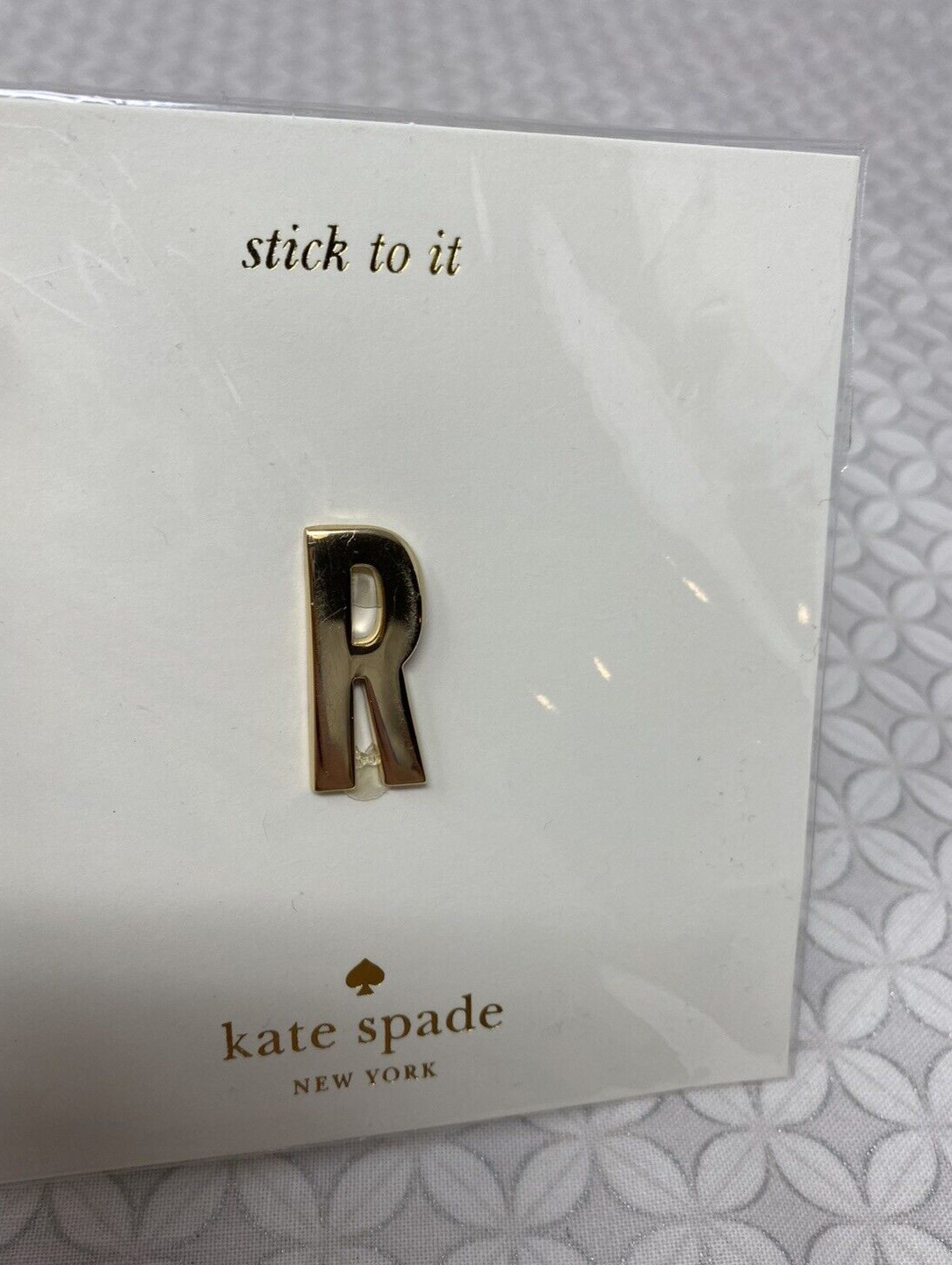 Kate Spade Letter Initial Stick To It Sticker Accessory M I R Gold Tone Set