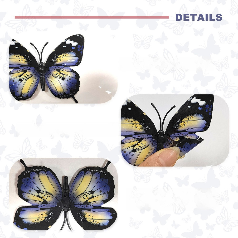3D Butterfly Decals PVC Waterproof Bright Colors for Home Interior Decor