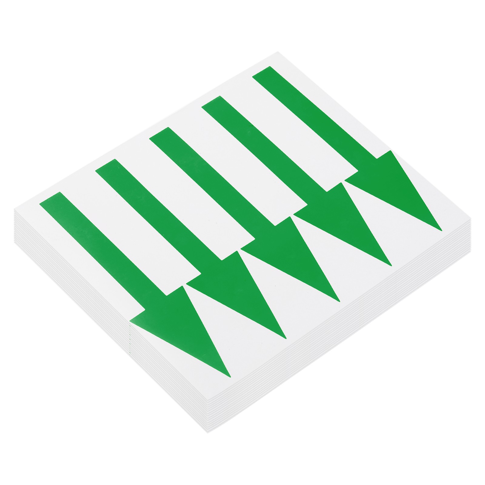 Arrow Sticker, (6×1.5 Inch, Green) (80 Pcs), Waterproof Arrow Sign Sticker