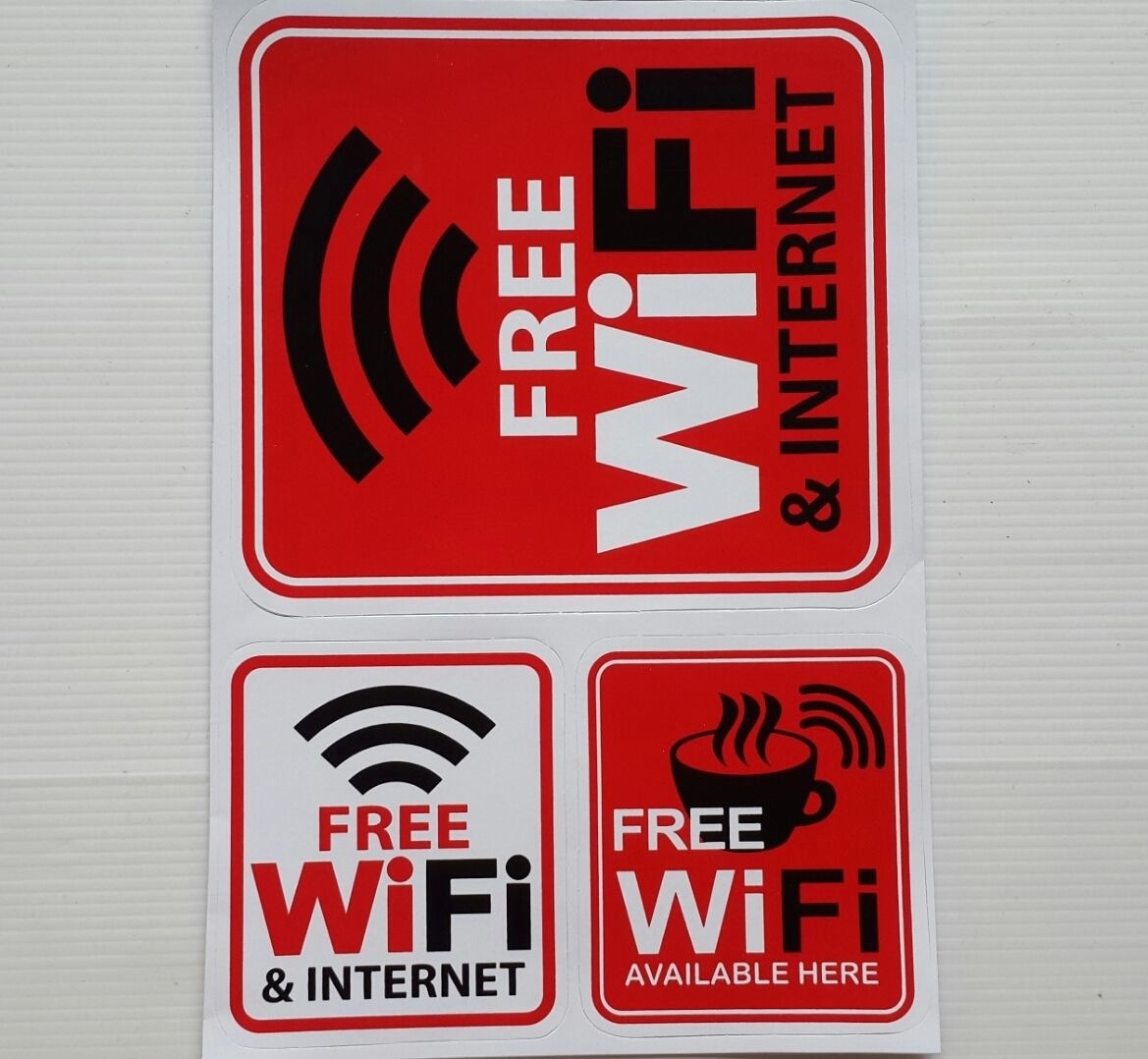 FREE WiFi Internet Wireless Coffee Cafe Bar Restaurant Decal Stickers Waterproof