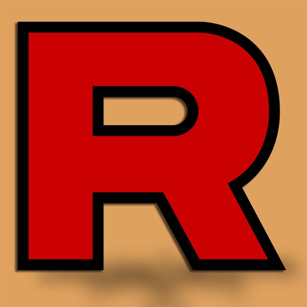 Team Rocket Logo Vinyl Decal — Pokémon Villain Sticker | Made in USA (3–6" Tall)