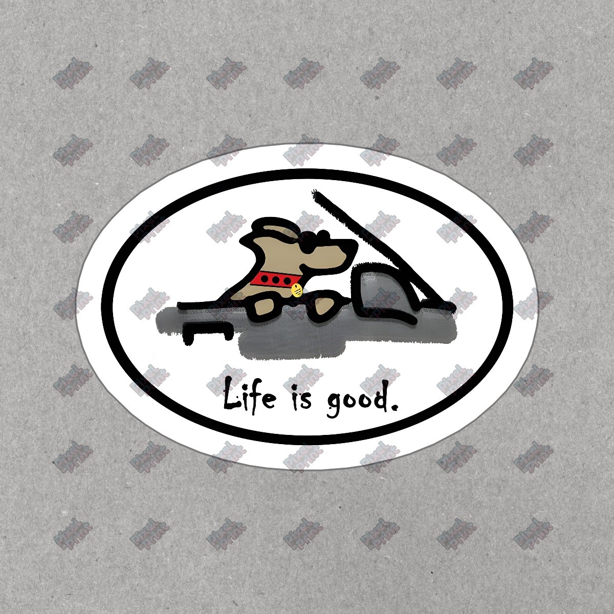 Life is Good Dog Vinyl Sticker Cute Car Decal for Pet Lovers, Laptop, #755999