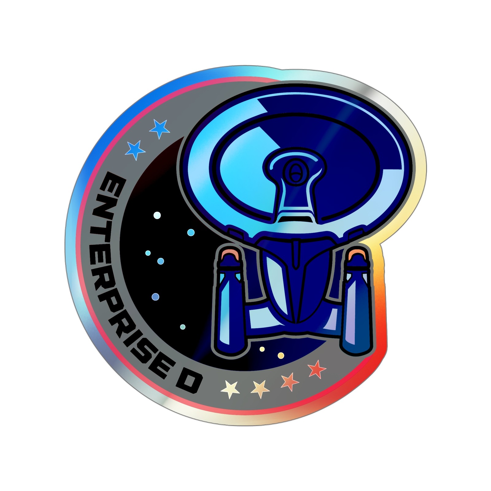 Star Trek Enterprise D Holographic Die-cut Sticker – TNG The Next Generation