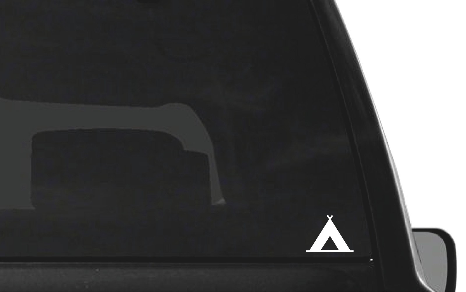 Camping Tent symbol Vinyl Decal Window Camp Hike Woods Laptop Sticker