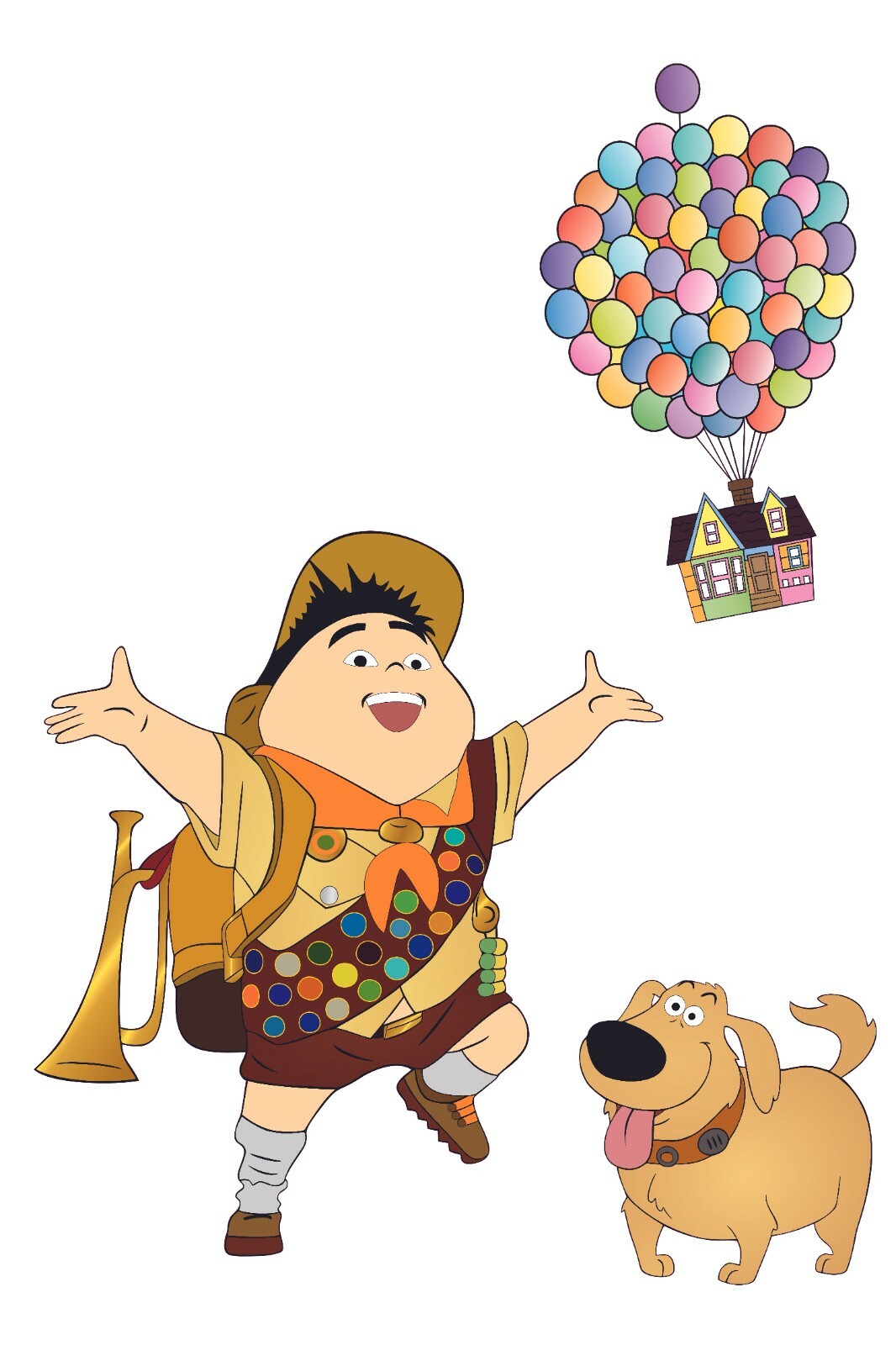 Up Movie Characters Decor Dug & Russel Vinyl Home Bedroom Wall Decoration 20×28