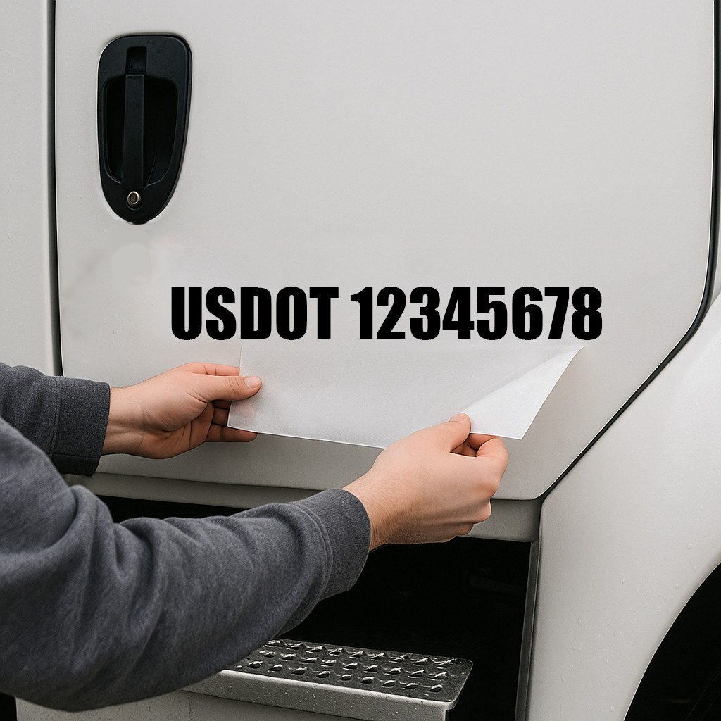 USDOT Registration License Number Vinyl Decal Sticker | Set of 2 – 849